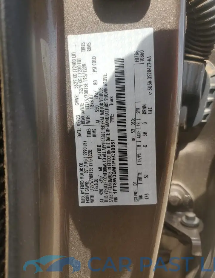1FT8W3BM1PEC98851# 12