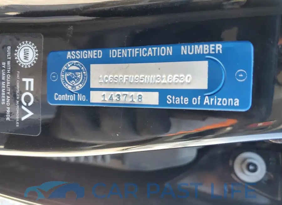 1C6SRFU95NN318630# 12