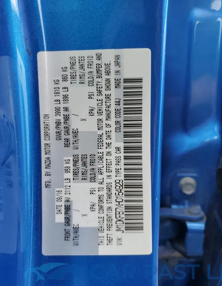 JM1DKFB7XH0154929# 14