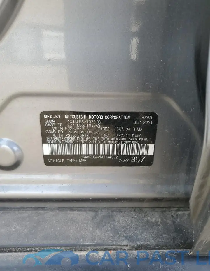JA4APUAU8MU034902# 13