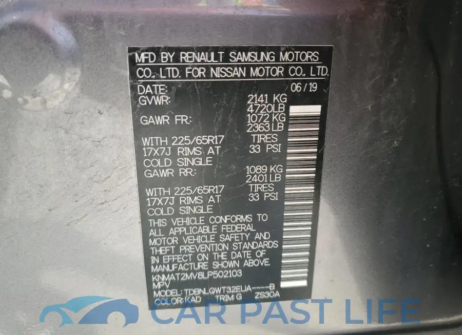 KNMAT2MV8LP502103# 13