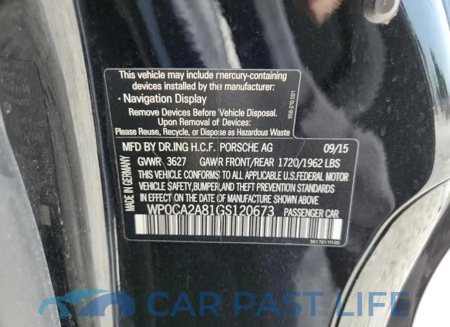 WP0CA2A81GS120673# 12