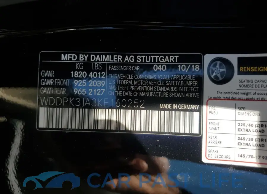 WDDPK3JA3KF160252# 12
