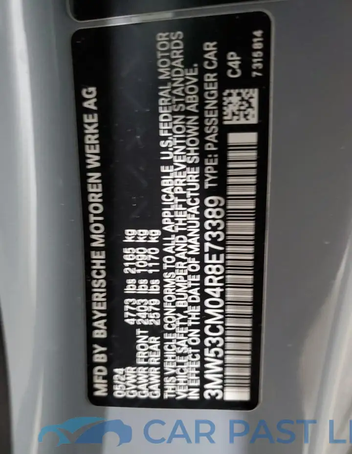 3MW53CM04R8E73389# 12