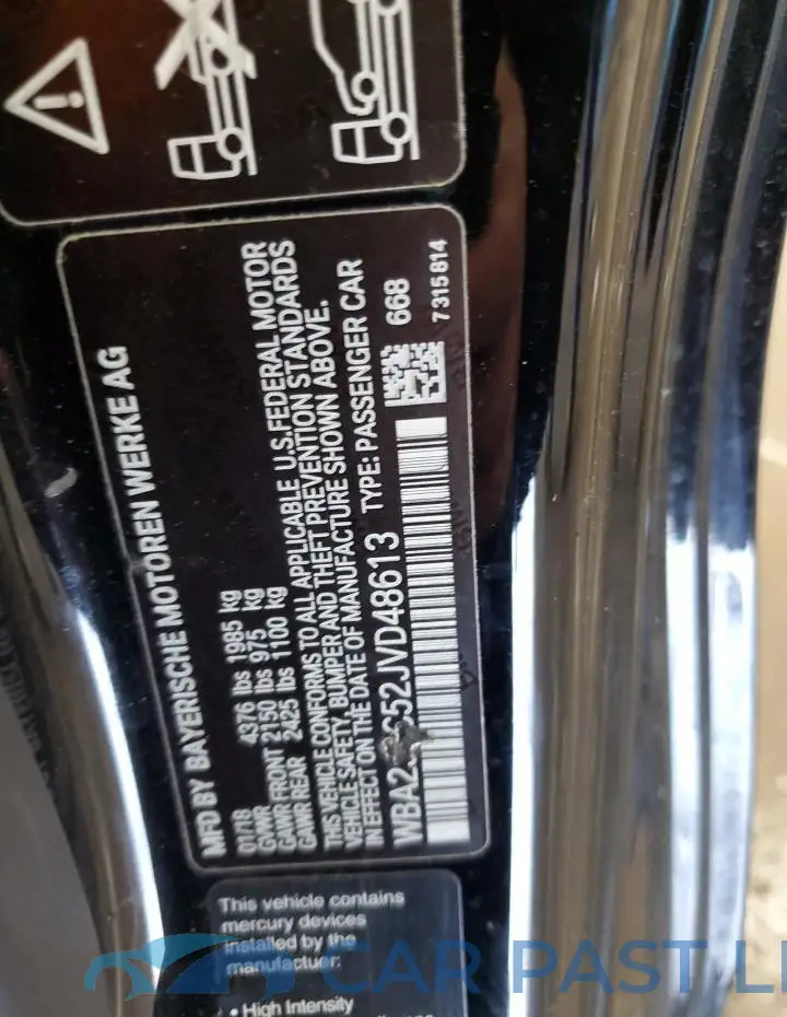 WBA2J3C52JVD48613# 13