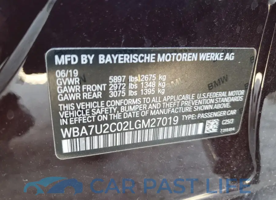 WBA7U2C02LGM27019# 12