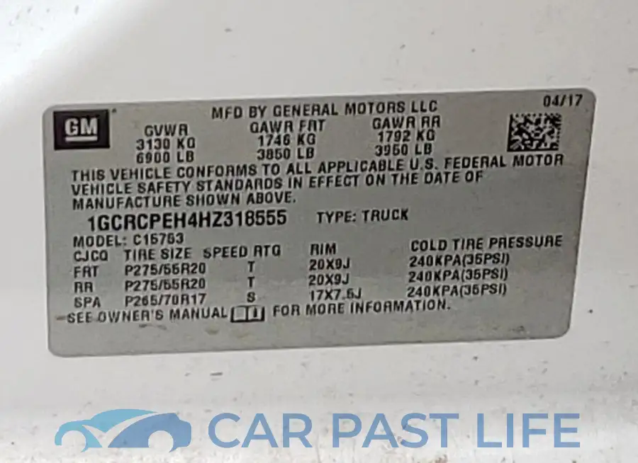 1GCRCPEH4HZ318555# 12