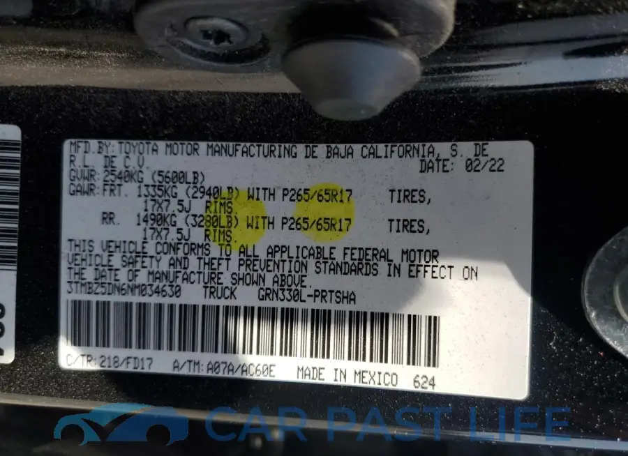 3TMBZ5DN6NM034630# 12