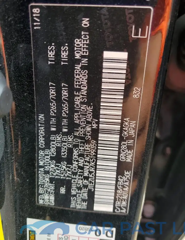 JTEZU5JR7K5199359# 13