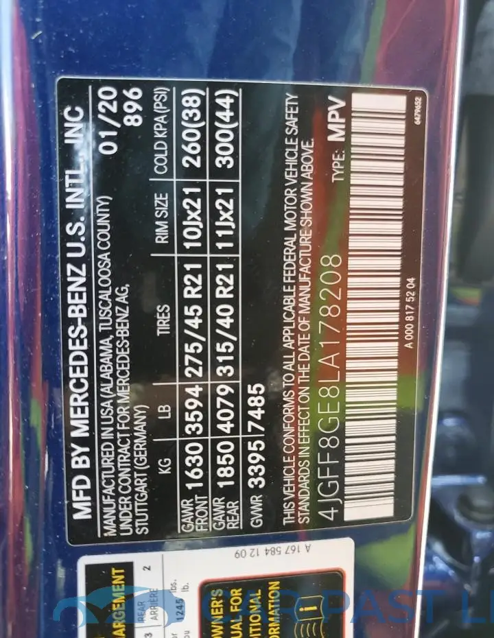 4JGFF8GE8LA178208# 14