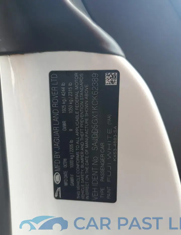 SAJDD5GX1KCK62389# 13