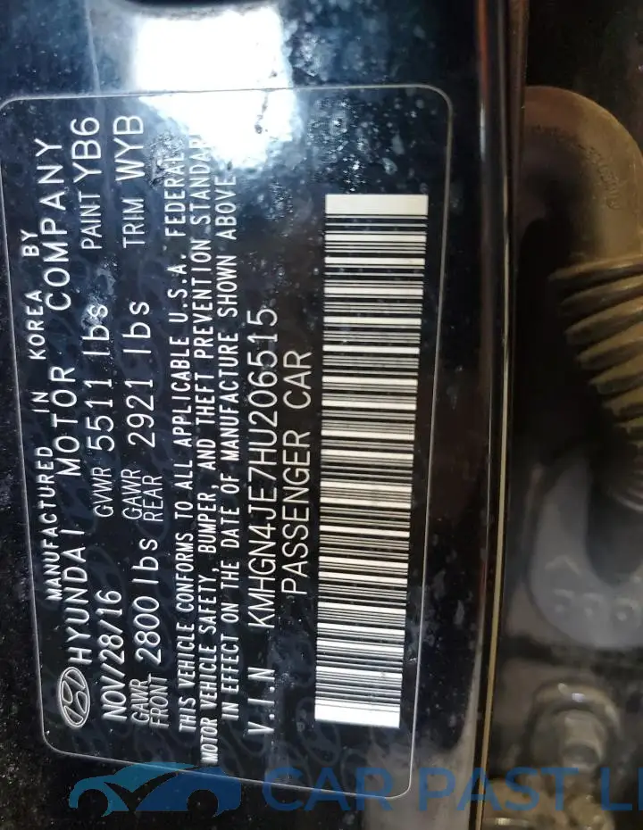 KMHGN4JE7HU206515# 13