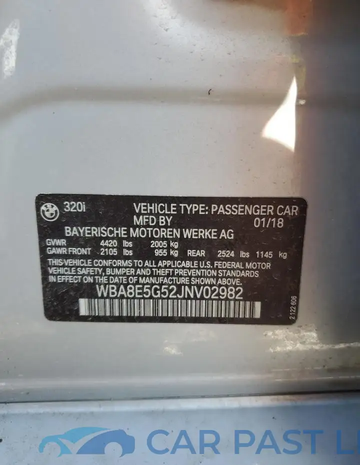 WBA8E5G52JNV02982# 12