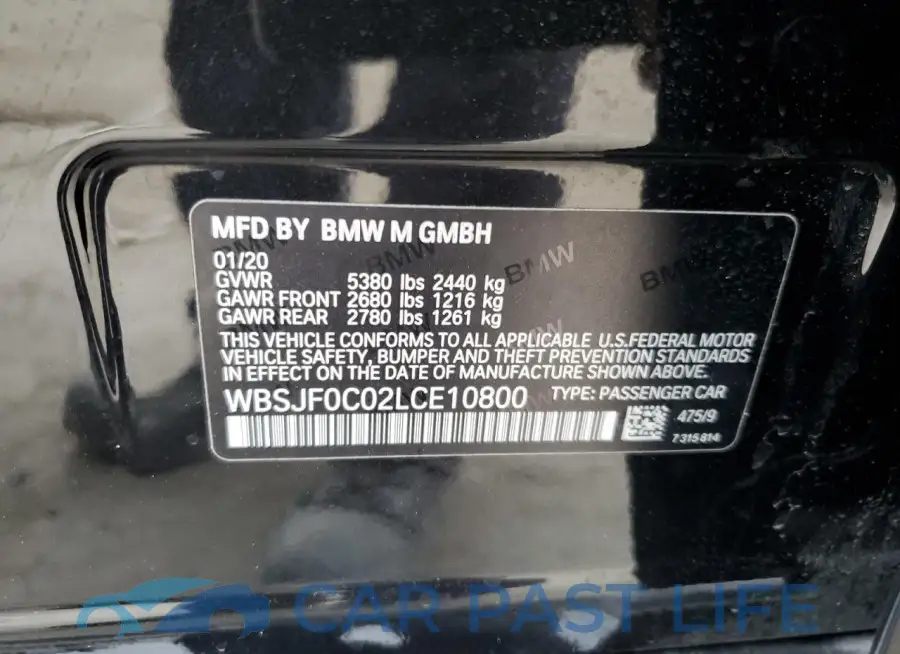 WBSJF0C02LCE10800# 12