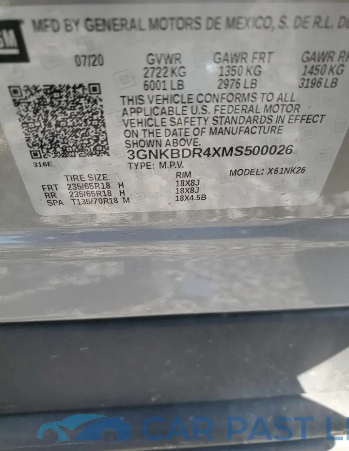 3GNKBDR4XMS500026# 13