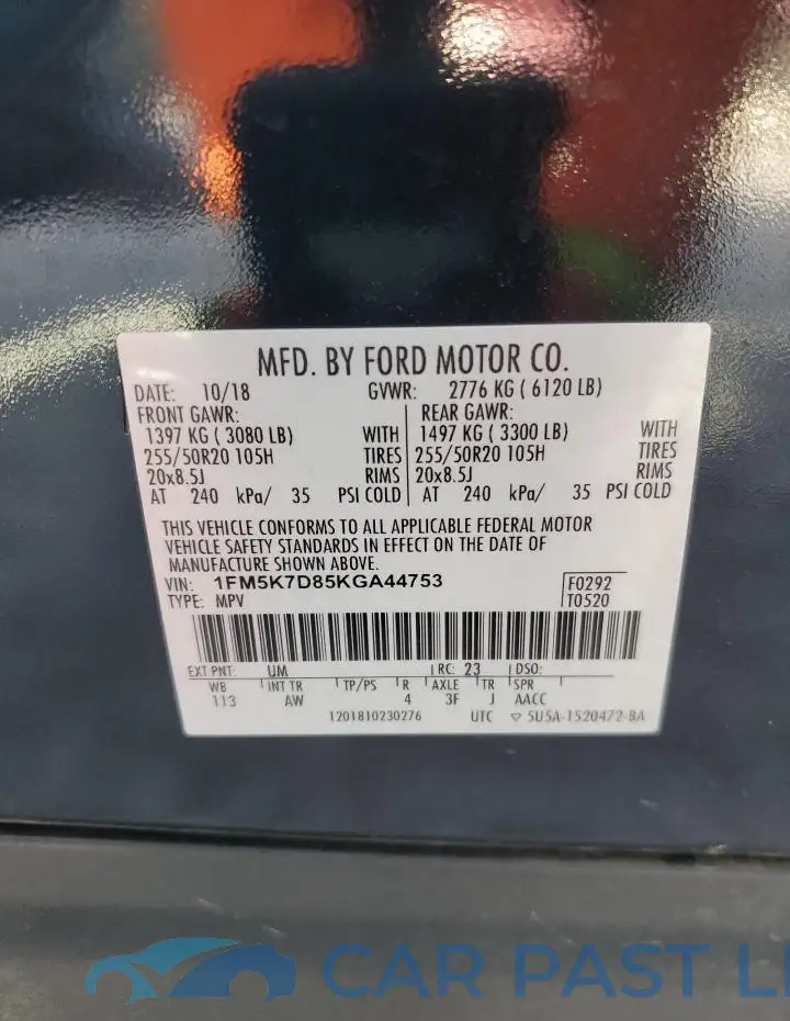 1FM5K7D85KGA44753# 13