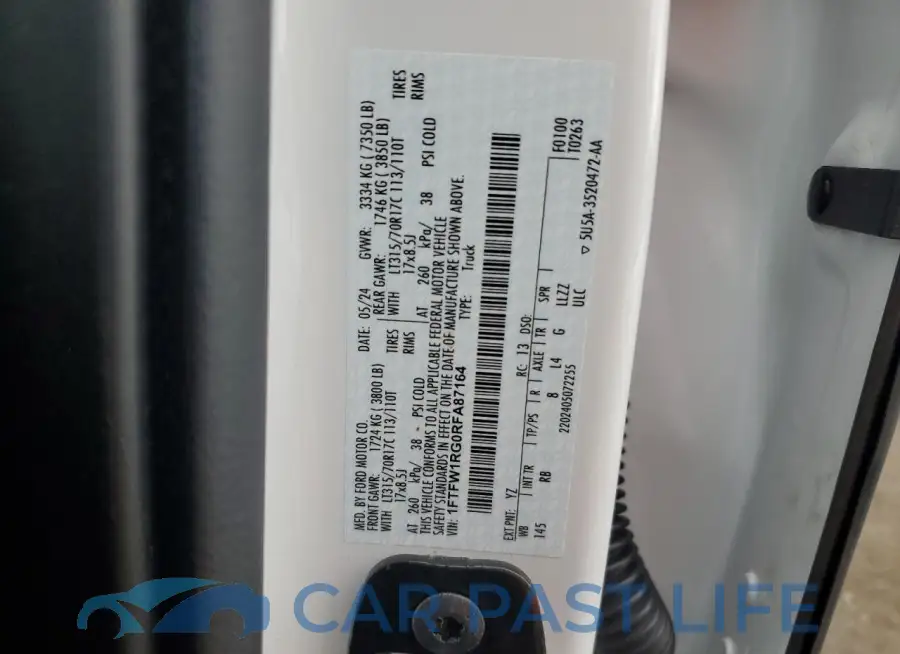 1FTFW1RG0RFA87164# 12