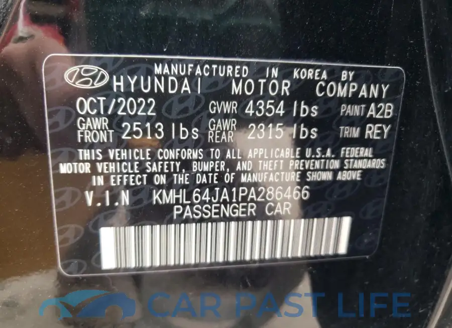 KMHL64JA1PA286466# 13