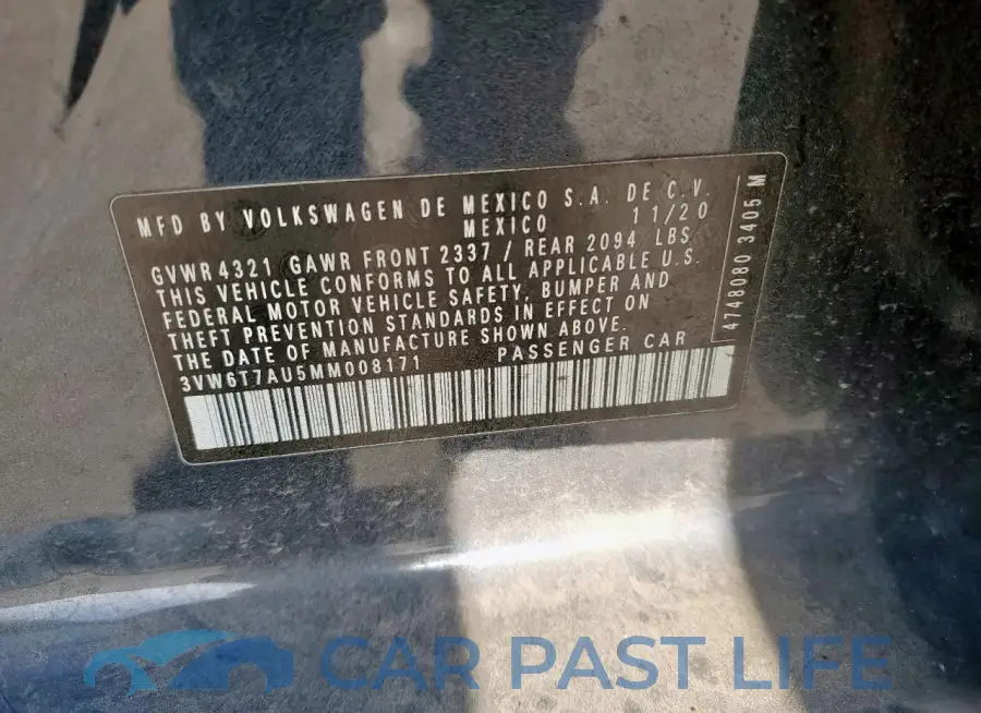 3VW6T7AU5MM008171# 12