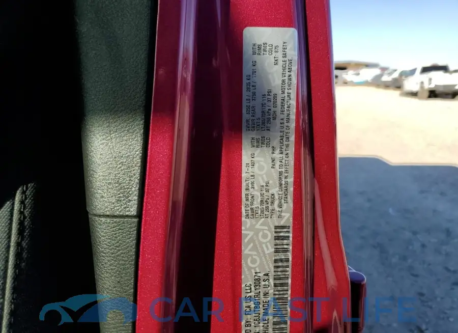 1C6JJTBG1RL130871# 13