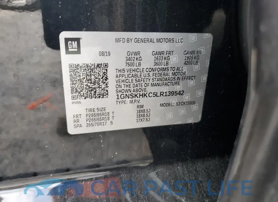 1GNSKHKC5LR139542# 14