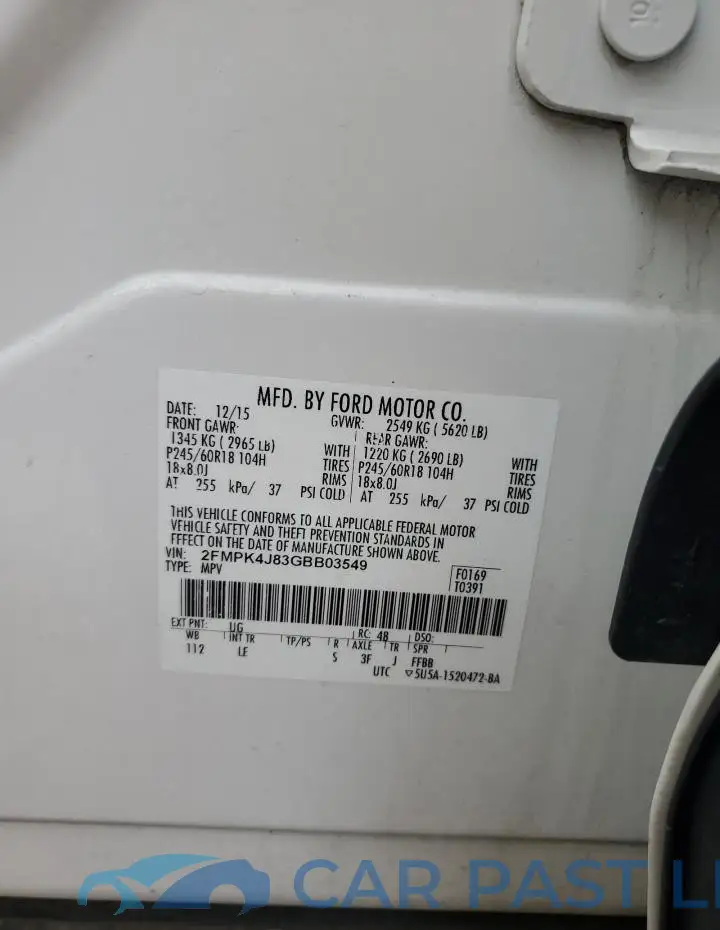 2FMPK4J83GBB03549# 13