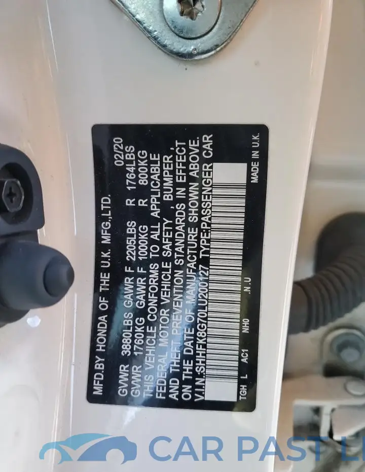 SHHFK8G70LU200127# 12