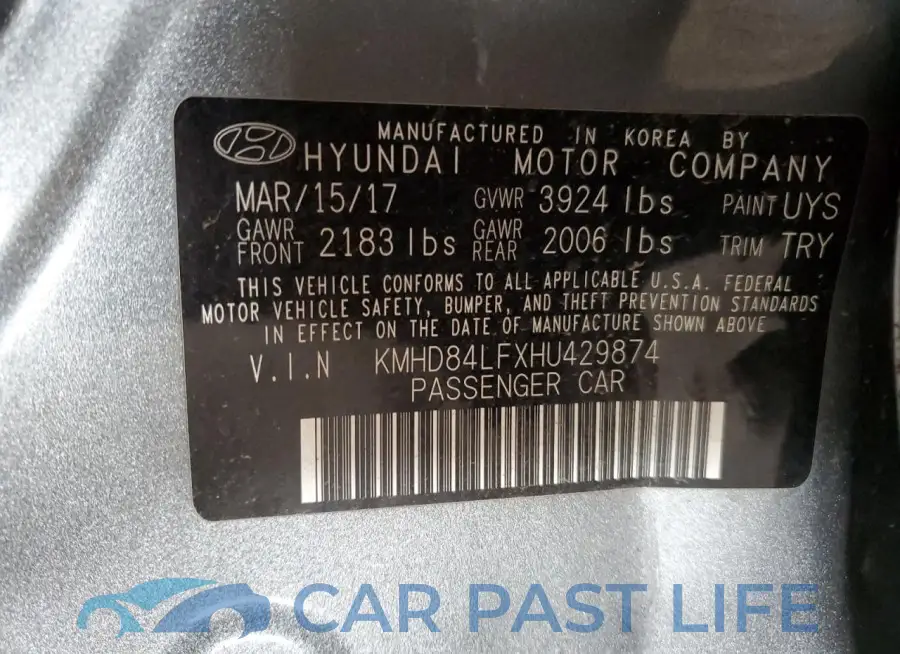 KMHD84LFXHU429874# 12