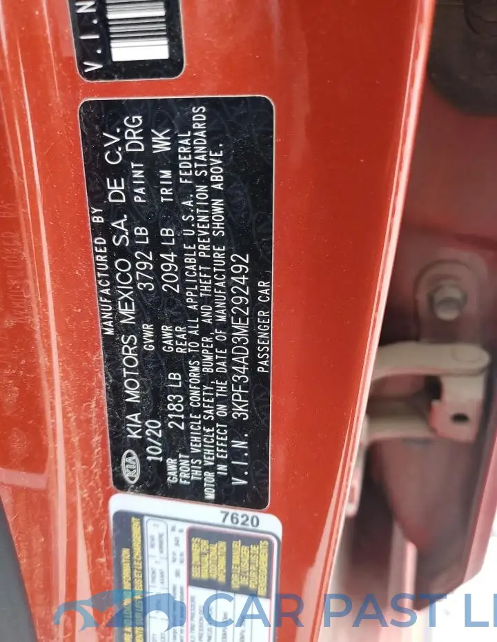 3KPF34AD3ME292492# 13
