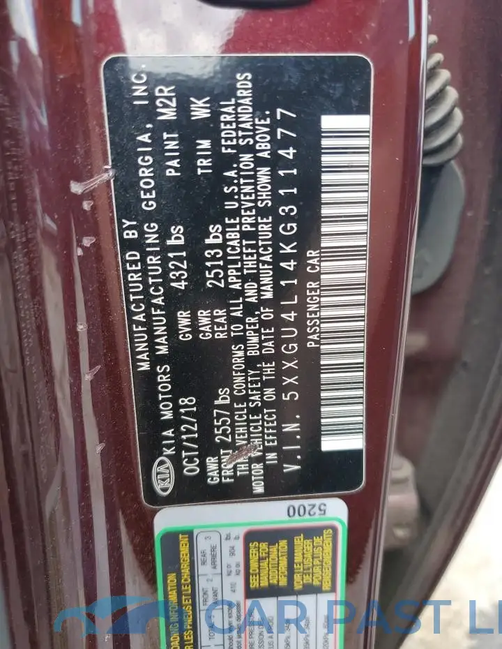 5XXGU4L14KG311477# 12