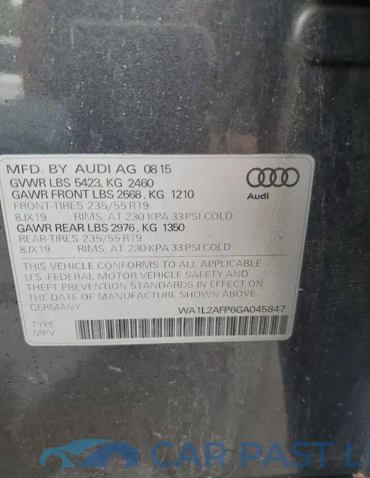 WA1L2AFP6GA045847# 13