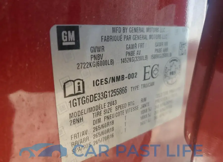 1GTG6DE33G1255866# 12