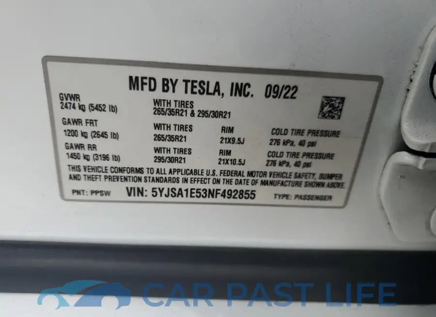 5YJSA1E53NF492855# 13