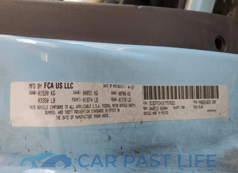 3C3CFFCH1KT757693# 12