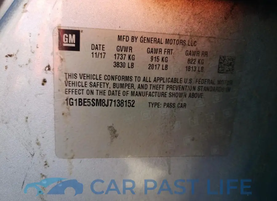 1G1BE5SM8J7138152# 12