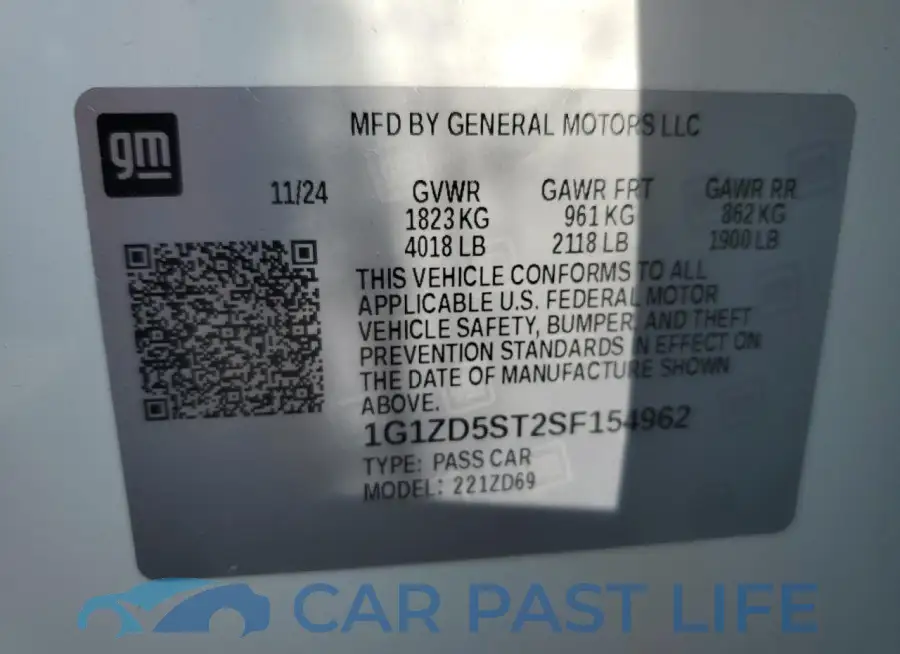1G1ZD5ST2SF154962# 12