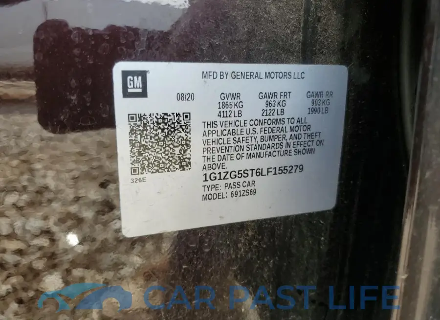 1G1ZG5ST6LF155279# 12