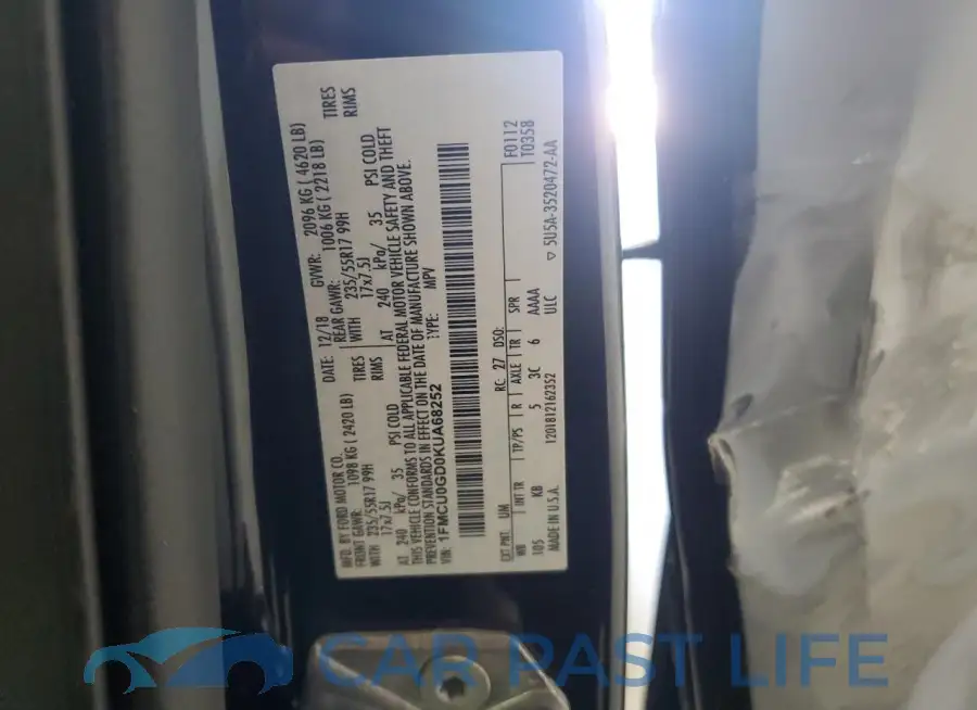 1FMCU0GD0KUA68252# 13