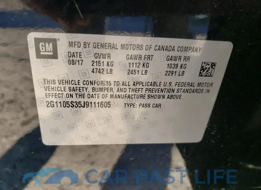 2G1105S35J9111605# 12