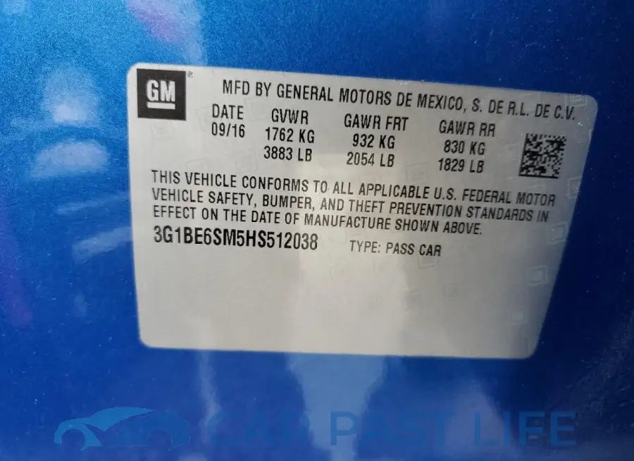 3G1BE6SM5HS512038# 12