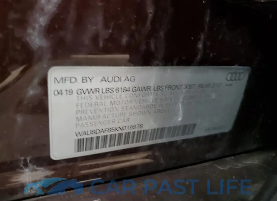 WAU8DAF85KN019978# 13