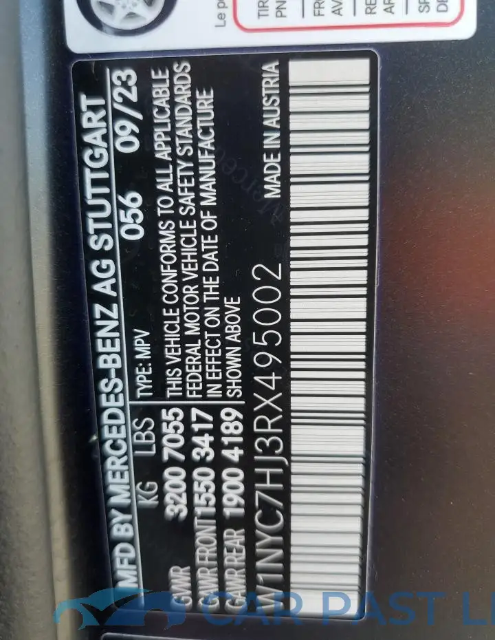 W1NYC7HJ3RX495002# 13