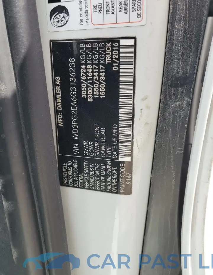 WD3PG2EA6G3136238# 14