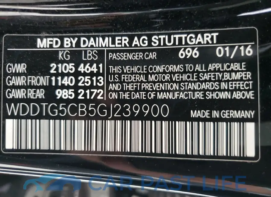 WDDTG5CB5GJ239900# 13