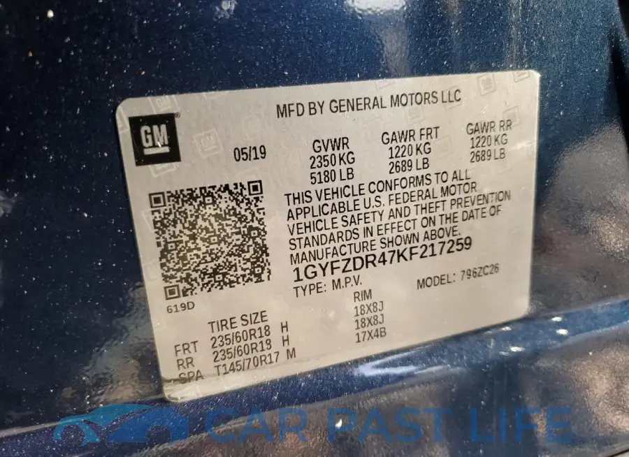 1GYFZDR47KF217259# 13