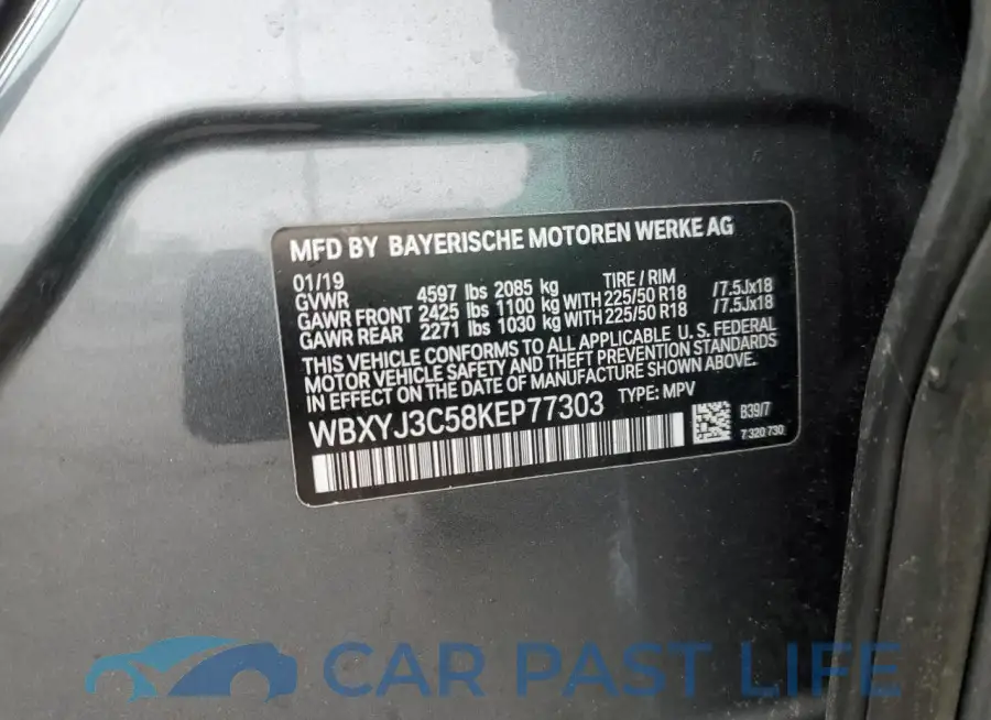 WBXYJ3C58KEP77303# 13