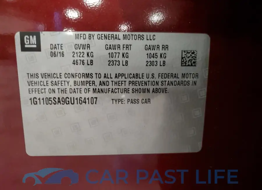 1G1105SA9GU164107# 13