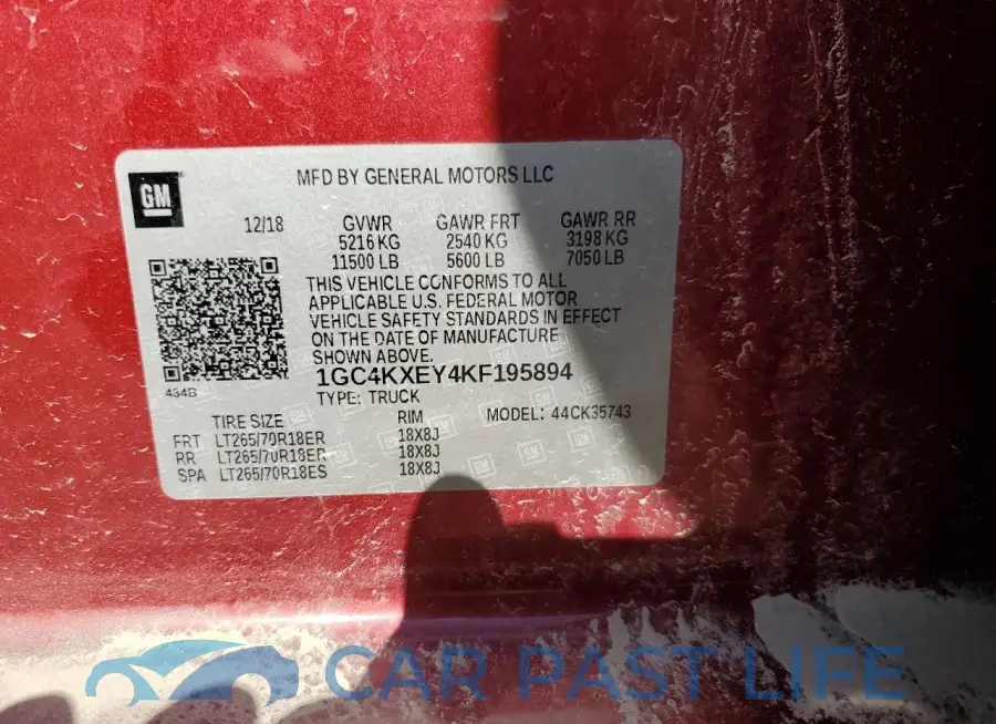 1GC4KXEY4KF195894# 13