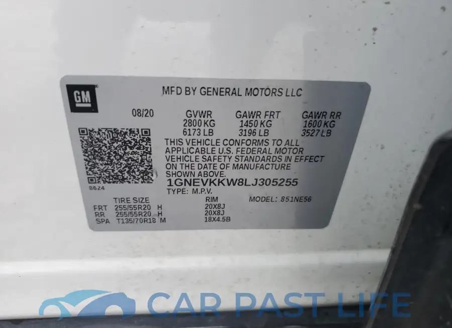 1GNEVKKW8LJ305255# 13