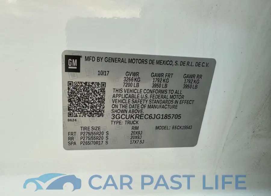3GCUKREC6JG185705# 10